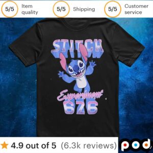 Disney Stitch Experiment 626 Galaxy Glitter T Shirt