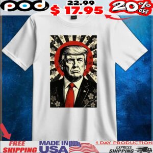 Donald Trump rising sun power cherry blossom propaganda t shirt