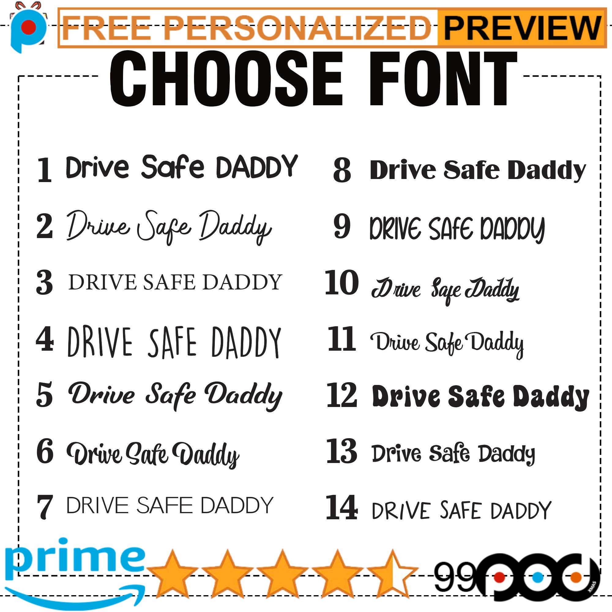 Drive Carefully Daddy Unique Personalized Father's Day Gift Photo Car Visor Clip