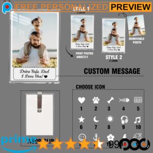 Drive Safe, Dad Your Biggest Fans Are Waiting At Home! Custom Father's Day Gift Photo Car Visor