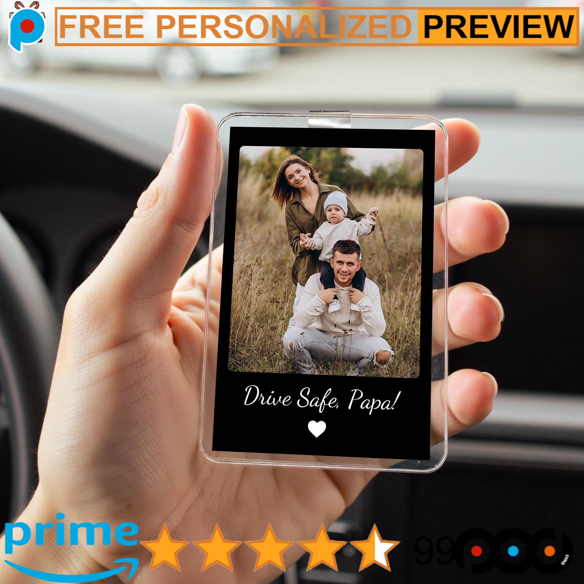 Drive Safe Daddy Custom Fathers Day Gift For Dad Photo Sun Visor Clip Drive Safe Daddy Custom Fathers Day Gift For Dad Photo Sun Visor Clip