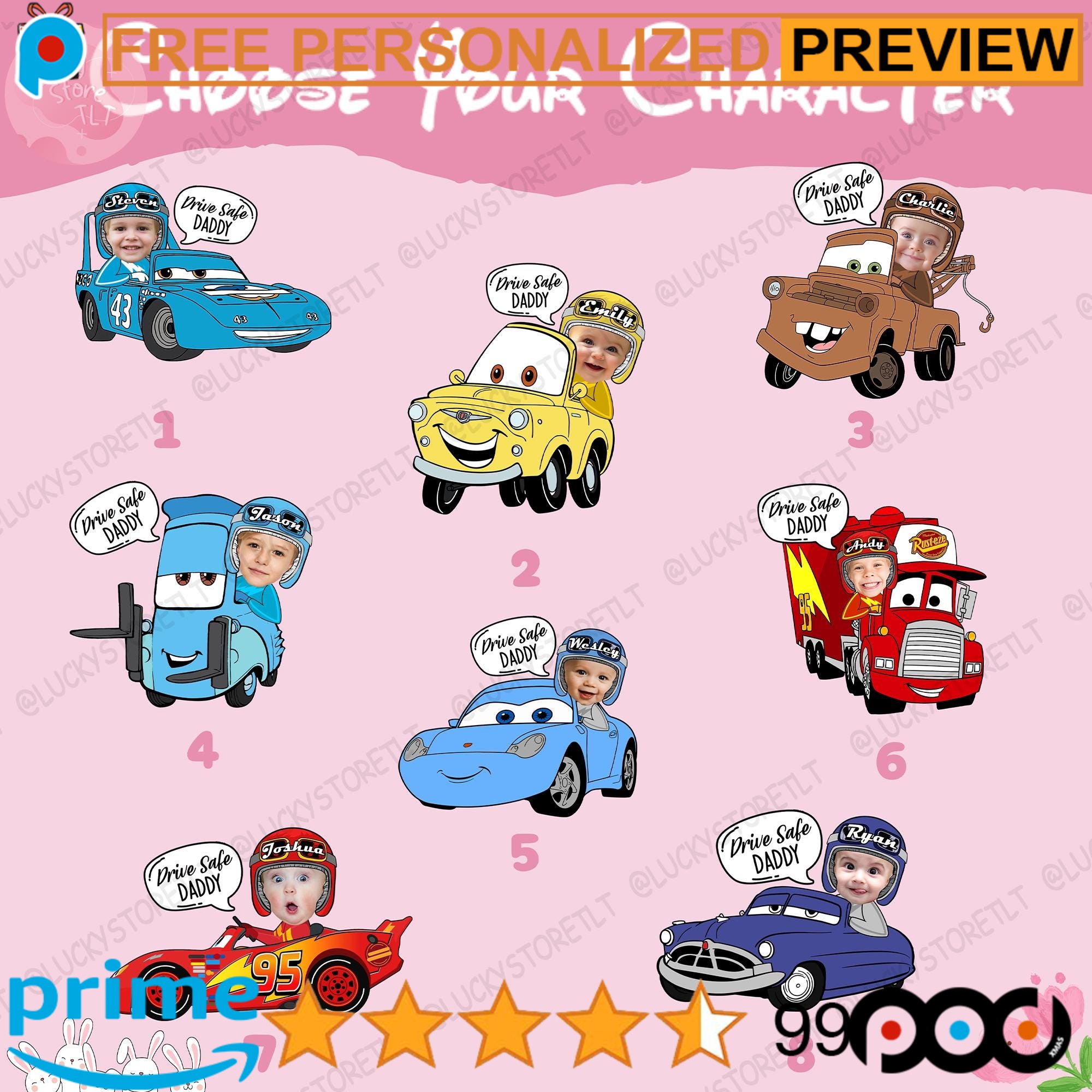 Drive Safe Daddy Custom Photo Acrylic Father's Day Disney Car Visor Clip Drive Safe Daddy Custom Photo Acrylic Father's Day Disney Car Visor Clip