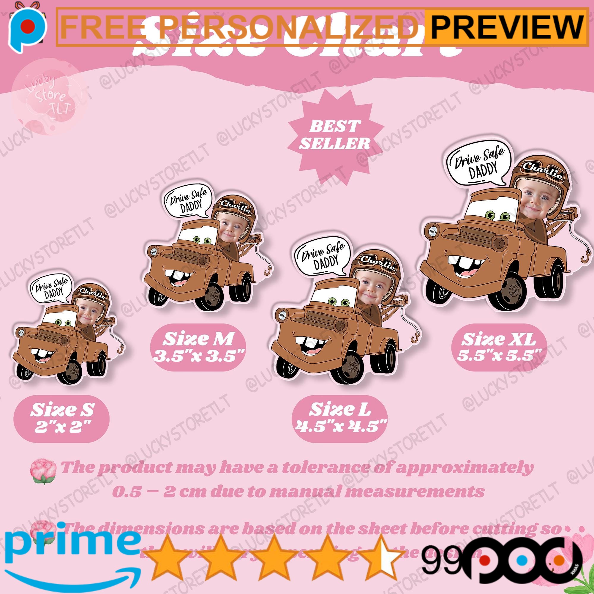 Drive Safe Daddy Custom Photo Acrylic Father's Day Disney Car Visor Clip Drive Safe Daddy Custom Photo Acrylic Father's Day Disney Car Visor Clip