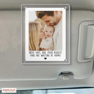 Drive Safe Daddy Fathers Day Gift Custom Photo Car Visor Clip