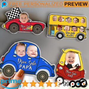 Drive Safe Daddy Personalized Father's Day Funny Car Visor Clip