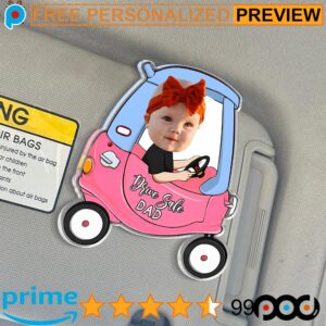 Drive Safe Daddy Personalized Father's Day Funny Car Visor Clip