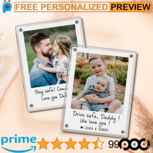 Drive Safe Daddy Photo Custom Father's Day Car Visor Clip