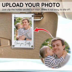 Drive Safe Fathers Day Gift Custom Dad Photo Car Visor Clip