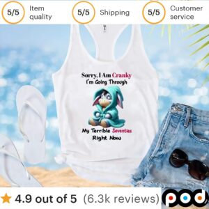 Eeyore sorry I am cranky I’m going through my terrible seventies right now t shirt