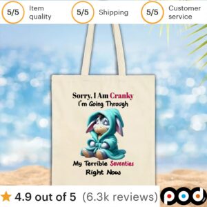 Eeyore sorry I am cranky I’m going through my terrible seventies right now t shirt