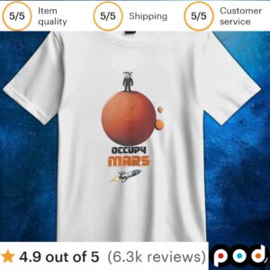 Elon Musk Occupy Mars cartoon t shirt