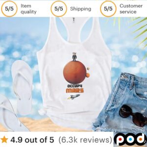 Elon Musk Occupy Mars cartoon t shirt