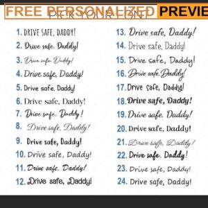 FREE Preview Custom Photo Drive Safe Father's Day Gift Car Visor Clip