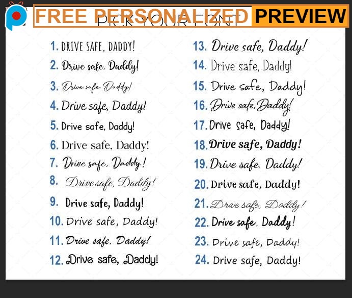 FREE Preview Custom Photo Drive Safe Father's Day Gift Car Visor Clip