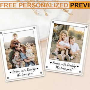 FREE Preview Custom Photo Drive Safe Father's Day Gift Car Visor Clip