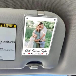 Family Photo Personalized Father's Gift Car Visor Clip
