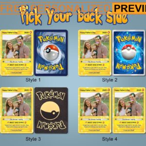 Father's Day Bonus Dad Pokemon Anime Hologram Card