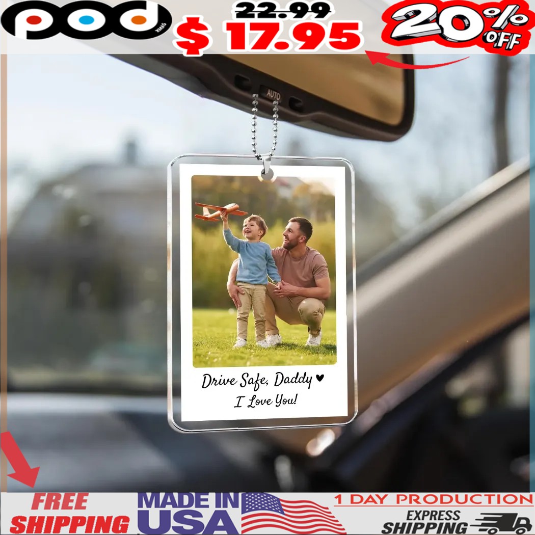 Father's Day Gift Personalized PHOTO INCLUDED Dad Car Visor Clip