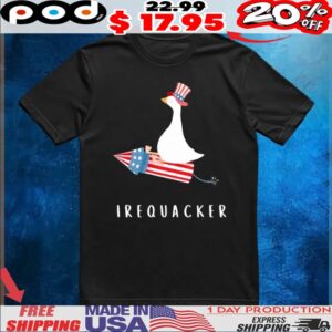 Firequacker Goose 4th Of July USA American Flag Independence Day T Shirt