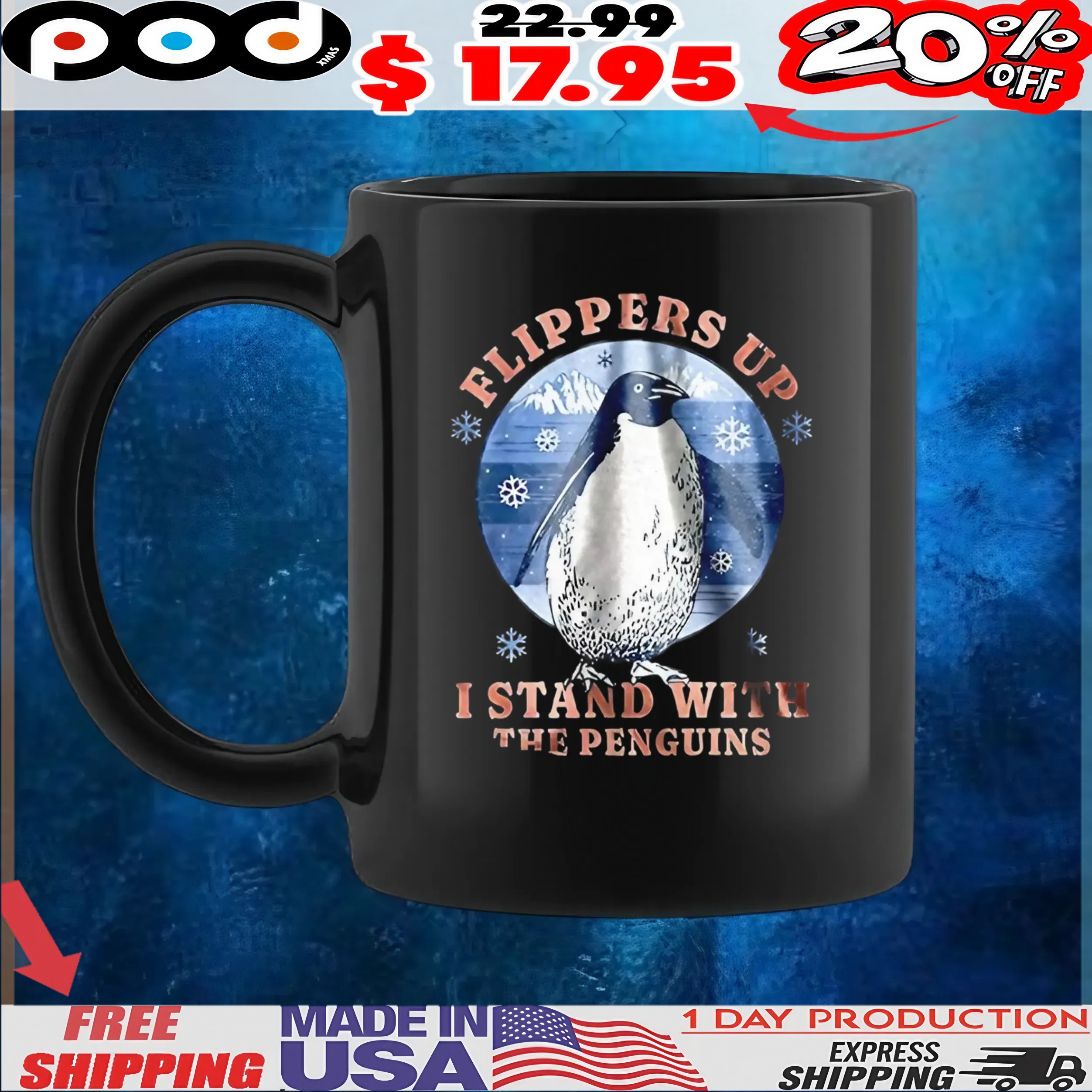 Flippers up Ii stand with the penguins resist tariffs t shirt