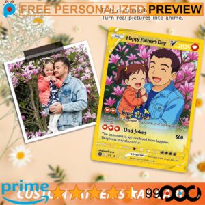 Free Custom Father's Day Pokemon Dad Wallet Card