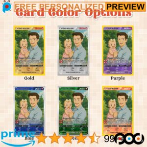 Free Custom Photo Anime Best Dad Super Hero Dad Wallet Card Father's Day Hologram Card