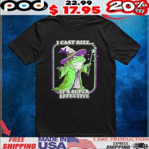 Frog wizard I cast rizz it’s super effective t shirt