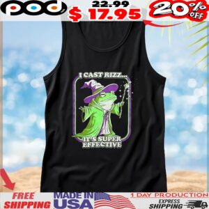 Frog wizard I cast rizz it’s super effective t shirt