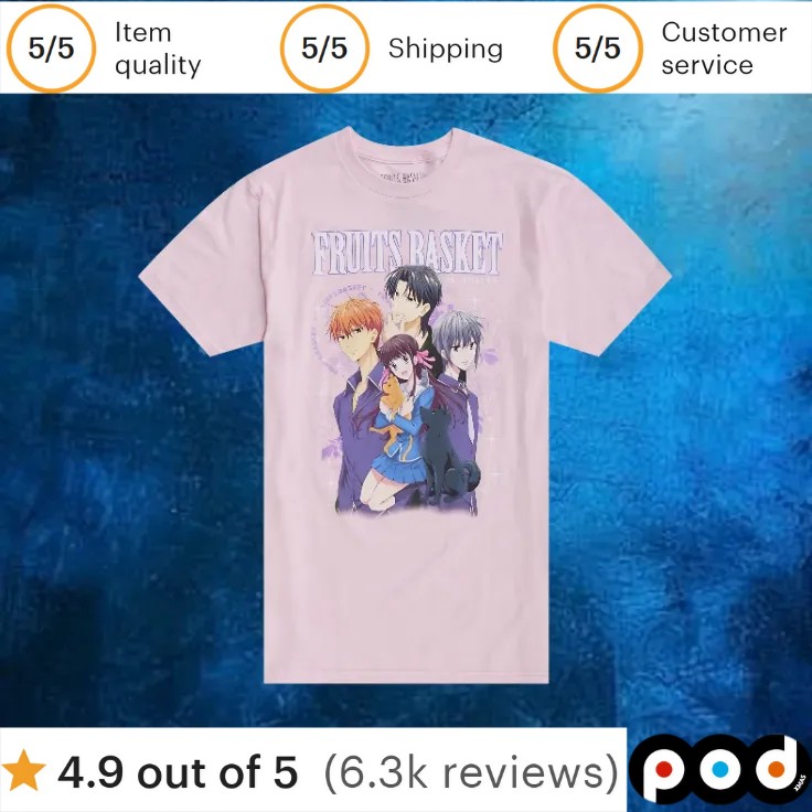 Fruits Basket Group Pink T Shirt Fruits Basket Group Pink T Shirt