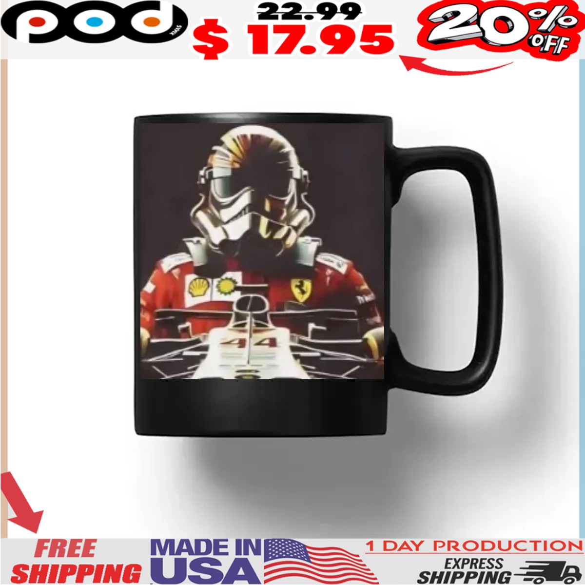 George Lucas wearing Lewis Hamilton x Star Wars With Stormtrooper Helmet Shirt George Lucas wearing Lewis Hamilton x Star Wars With Stormtrooper Helmet Shirt