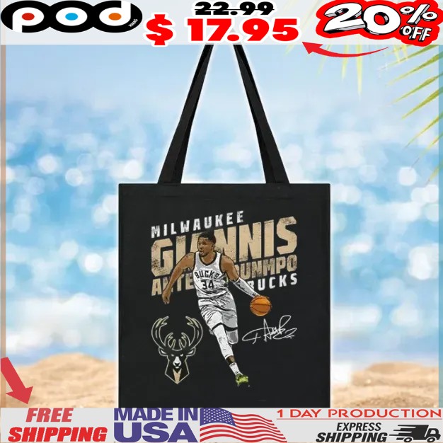 Giannis Antetokounmpo Milwaukee Bucks basketball signature vintage shirt Giannis Antetokounmpo Milwaukee Bucks basketball signature vintage shirt