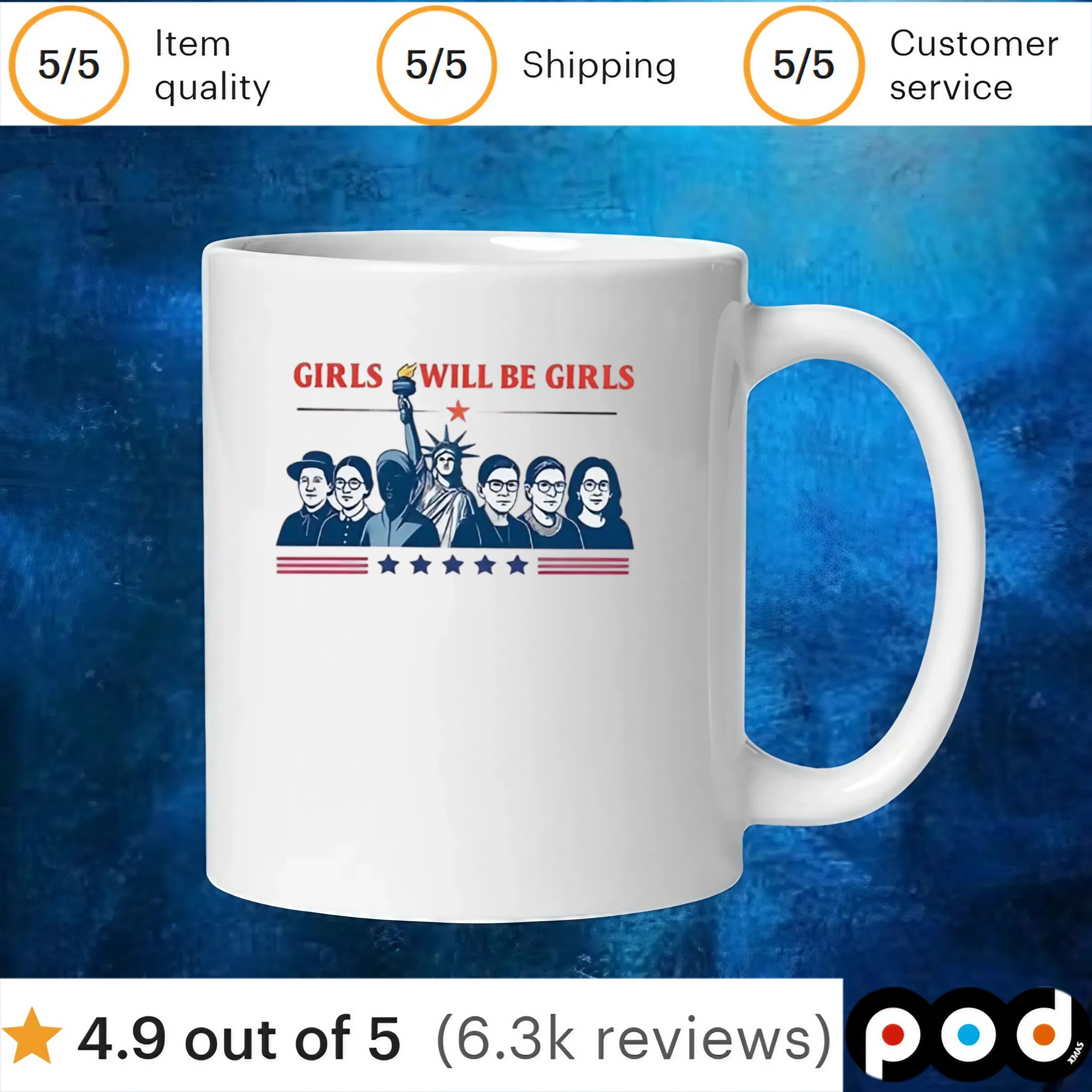 Girls will be girls Patriotic Feminist 4th of July t shirt