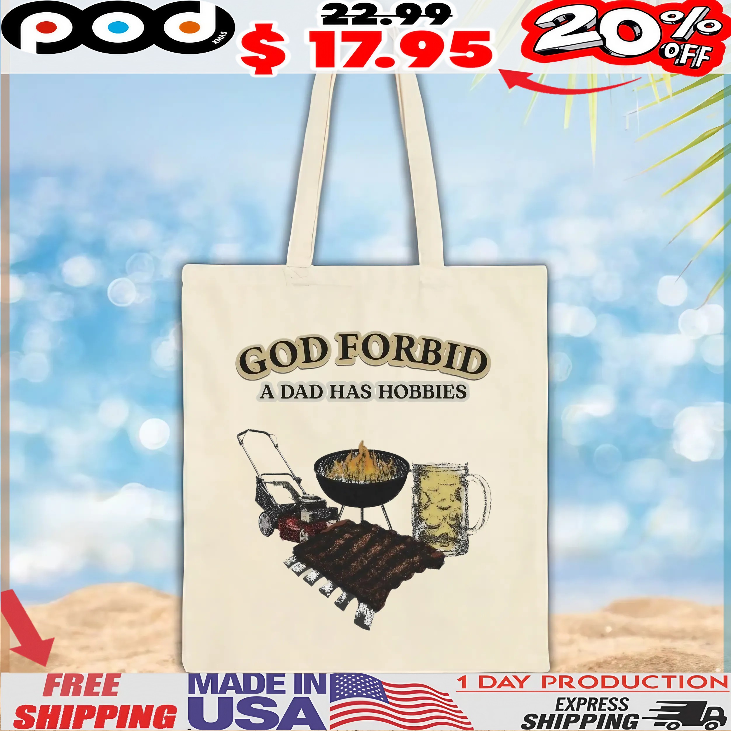 God Forbid A Dad Has Hobbies BBQ T shirt