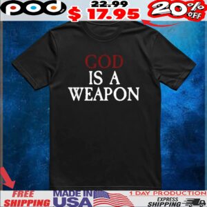 God is a weapon lamb t shirt