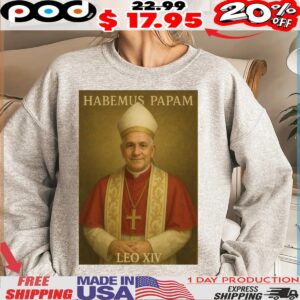 Habemus Papam Pope Leo Xiv Portrait Shirt