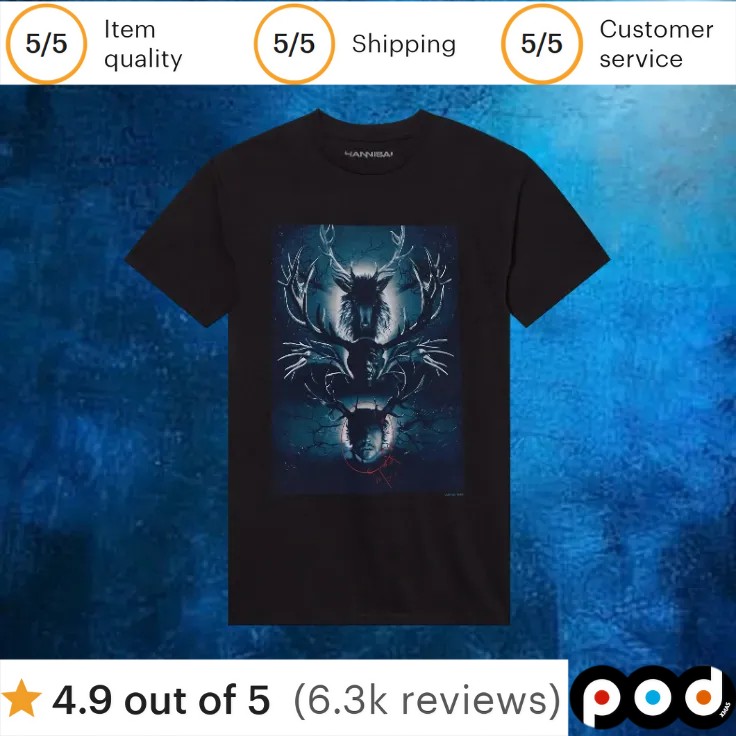 Hannibal Stag Heads T Shirt