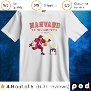 Harvard University football Trump t shirt
