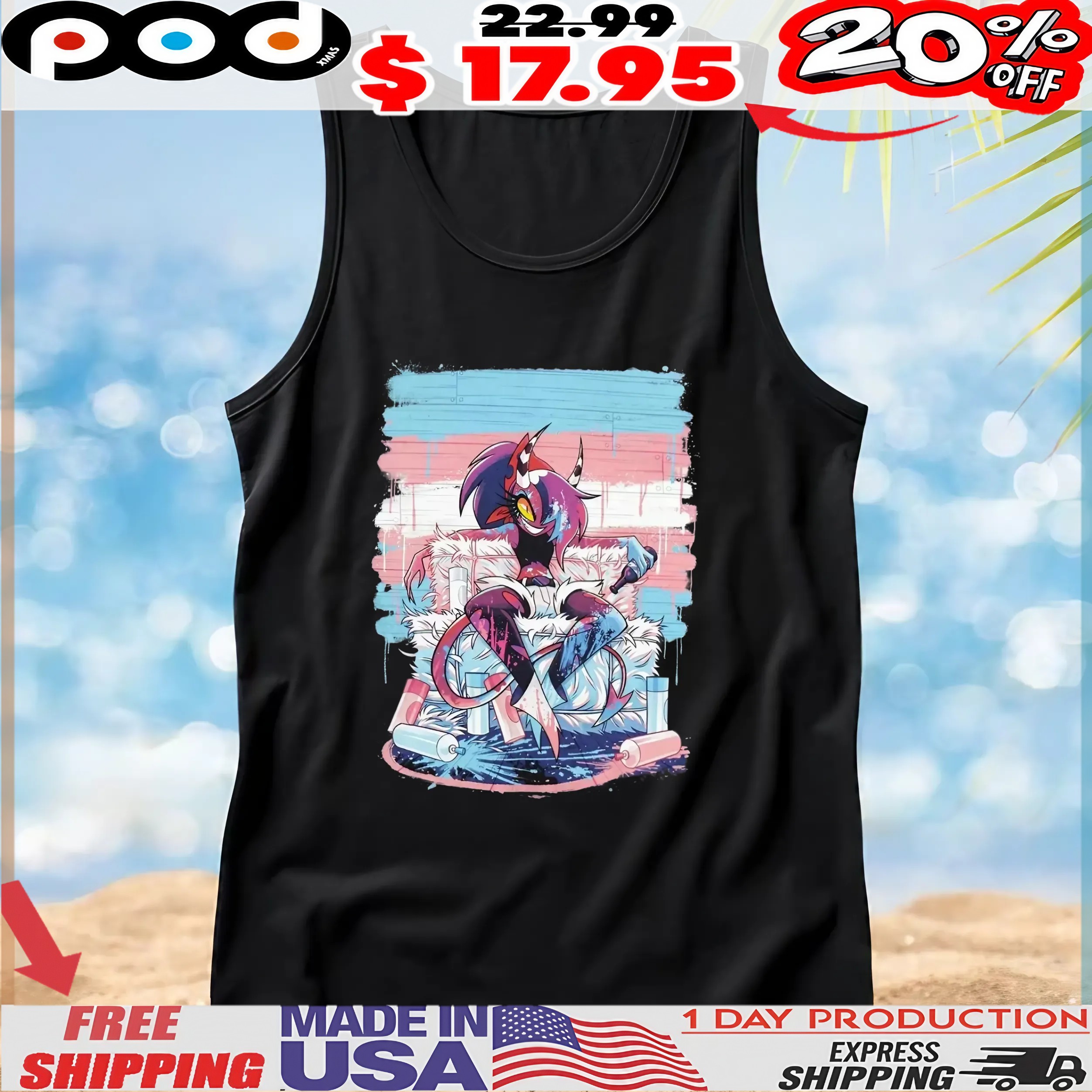 Hazbin Hotel Helluva Boss Sallie Pride T Shirt