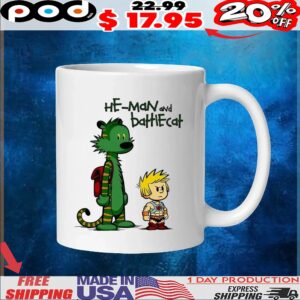 He-Man and Battle Cat X Calvin and Hobbes Imaginary Hero t shirt