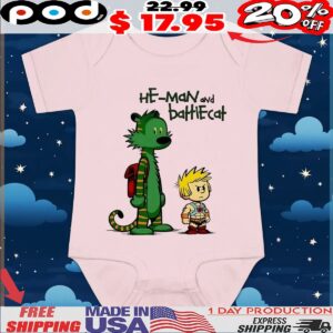 He-Man and Battle Cat X Calvin and Hobbes Imaginary Hero t shirt