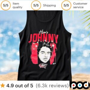 Here’s Johnny Gaudreau Columbus Blue Jackets T Shirt