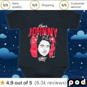 Here’s Johnny Gaudreau Columbus Blue Jackets T Shirt