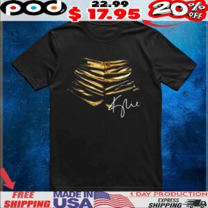 Hot pants gold Kylie Minogue signature t shirt