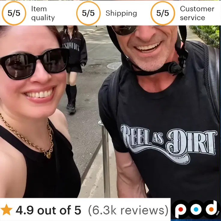 Hugh Jackman Wearing Reel As Dirt T Shirt Hugh Jackman Wearing Reel As Dirt T Shirt