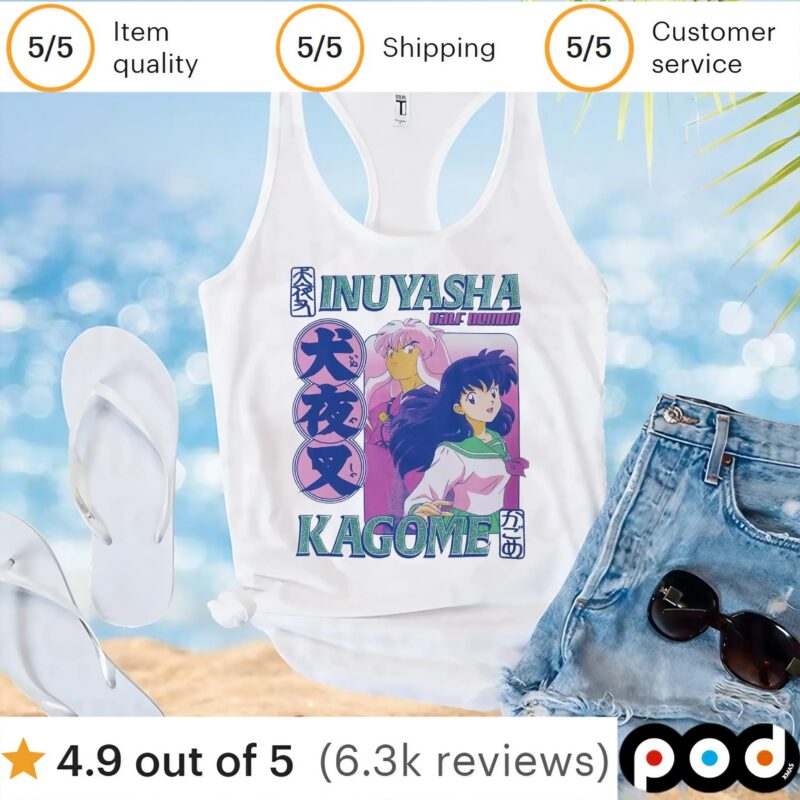 InuYasha half Demon Kagome Duo Glitter T Shirt InuYasha half Demon Kagome Duo Glitter T Shirt