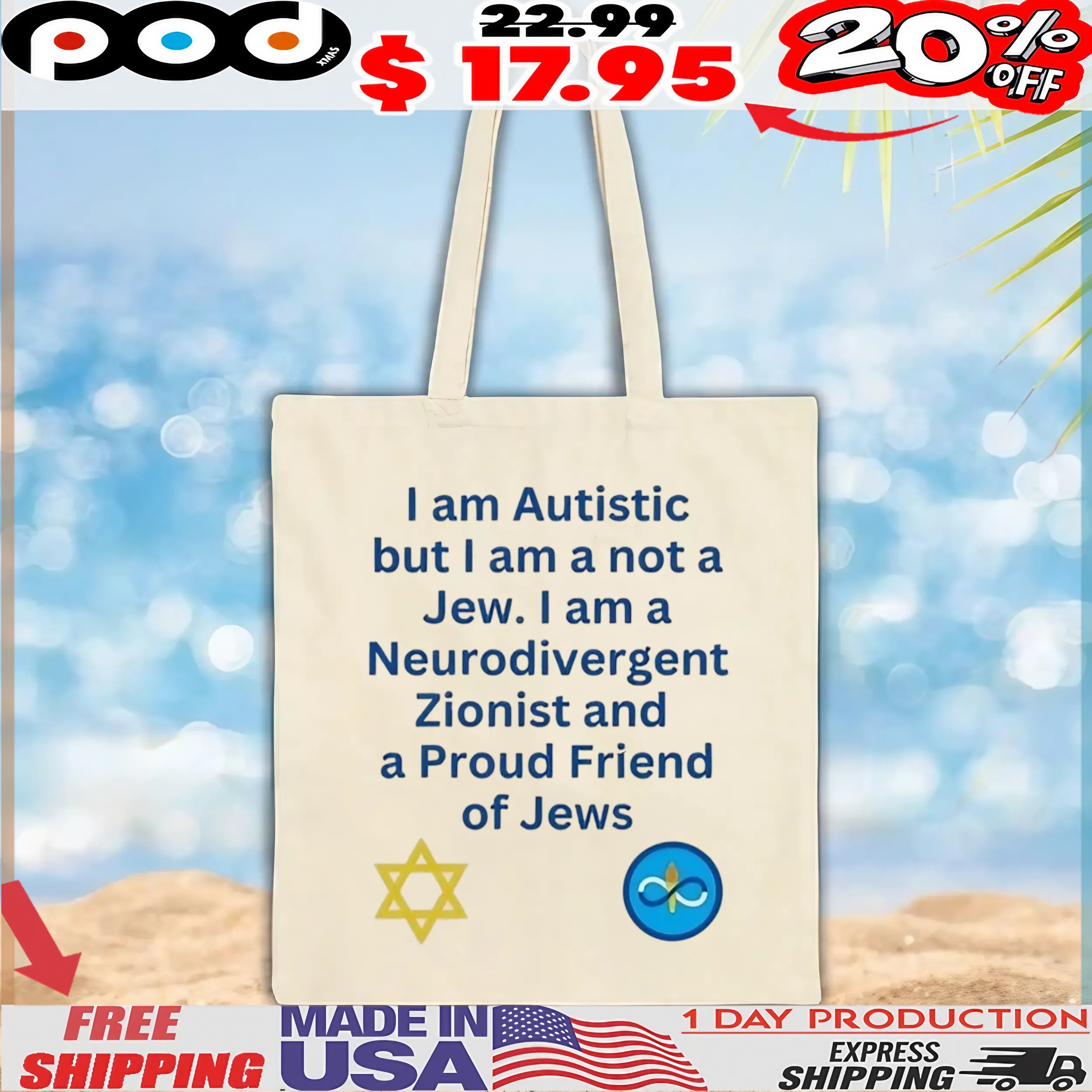 I Am Autistic But I Am A Not A Jew I Am A Neurodivergent Zionist And A Proud Friend Of Jews T shirt
