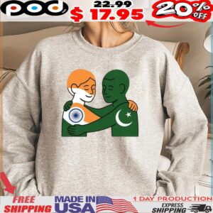India Pakistan Peace Anti War Hug Shirt