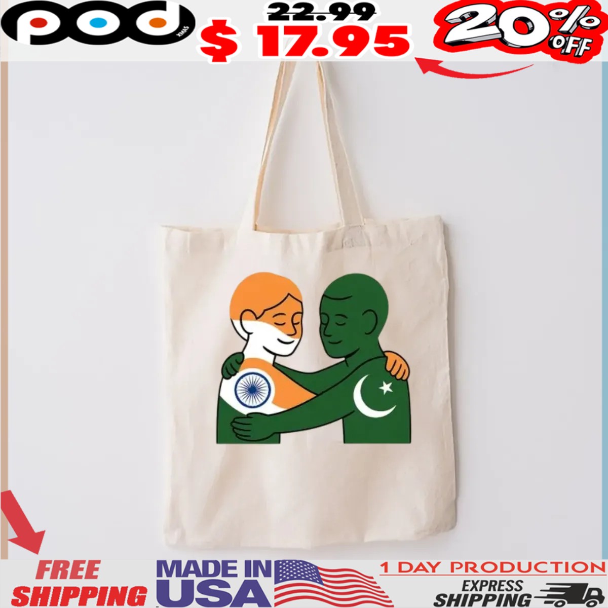 India Pakistan Peace Anti War Hug Shirt India Pakistan Peace Anti War Hug Shirt