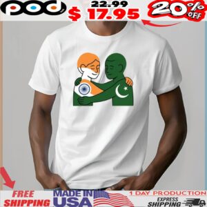 India Pakistan Peace Anti War Hug Shirt