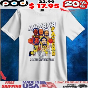 Indiana Pacers Starting Five 2025 Eastern Conference Finals cartoon t shirt